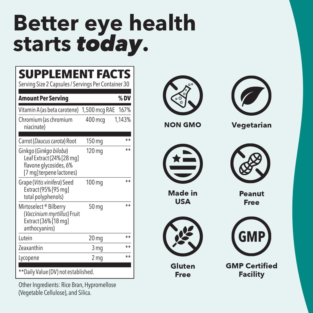 LifeSeasons Visibili-T Suplemento los ojos secos ginkgo biloba