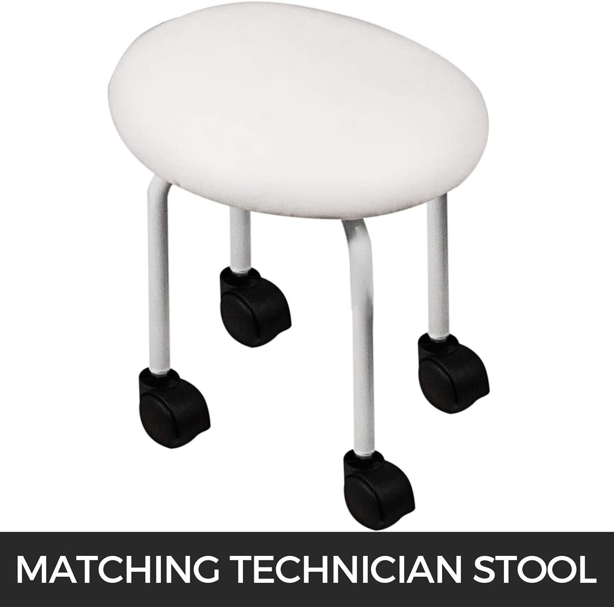 Happybuy Unidad de pedicura de spa ajustable de limpiar blanco