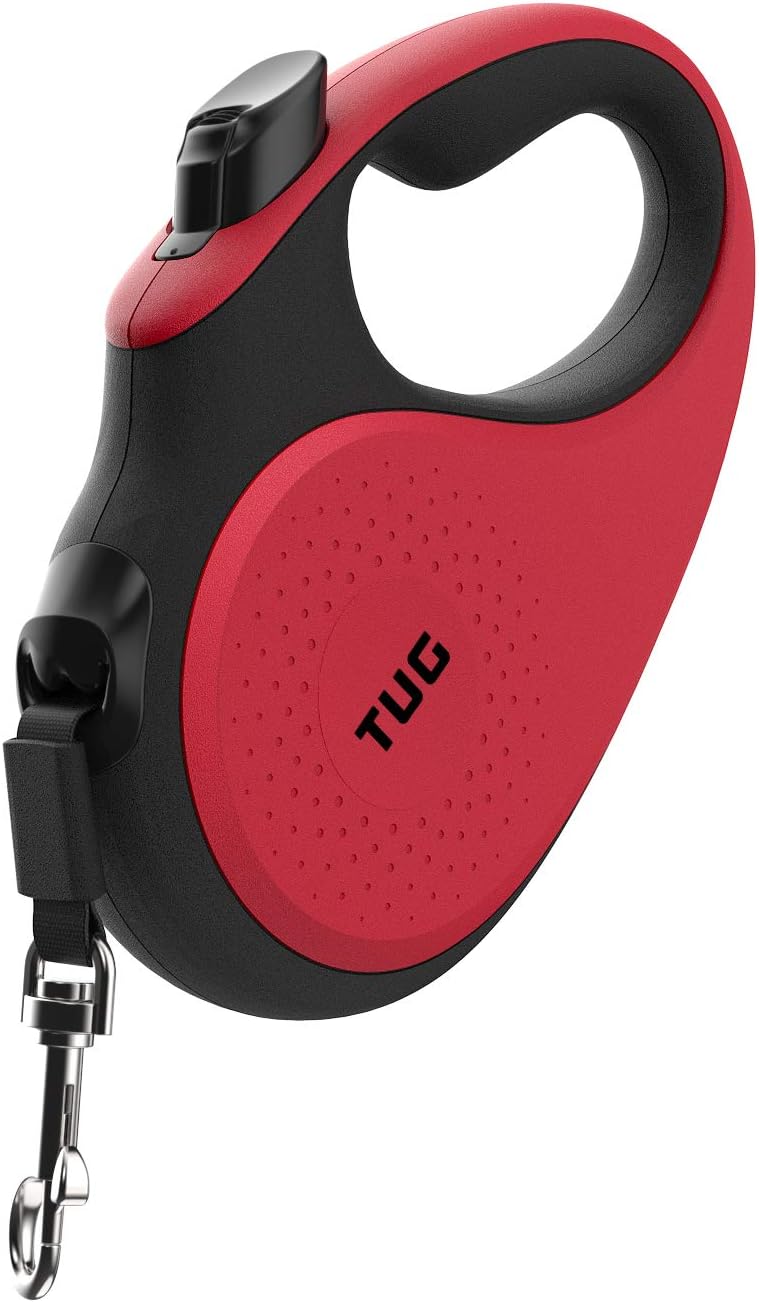 Correa retráctil 360º para perros, Rojo T007-MR TUG