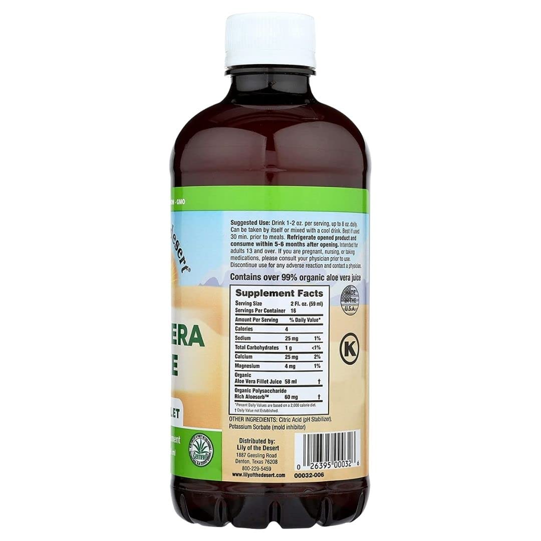 Suplementos Filete interior de aloe vera 32 onza