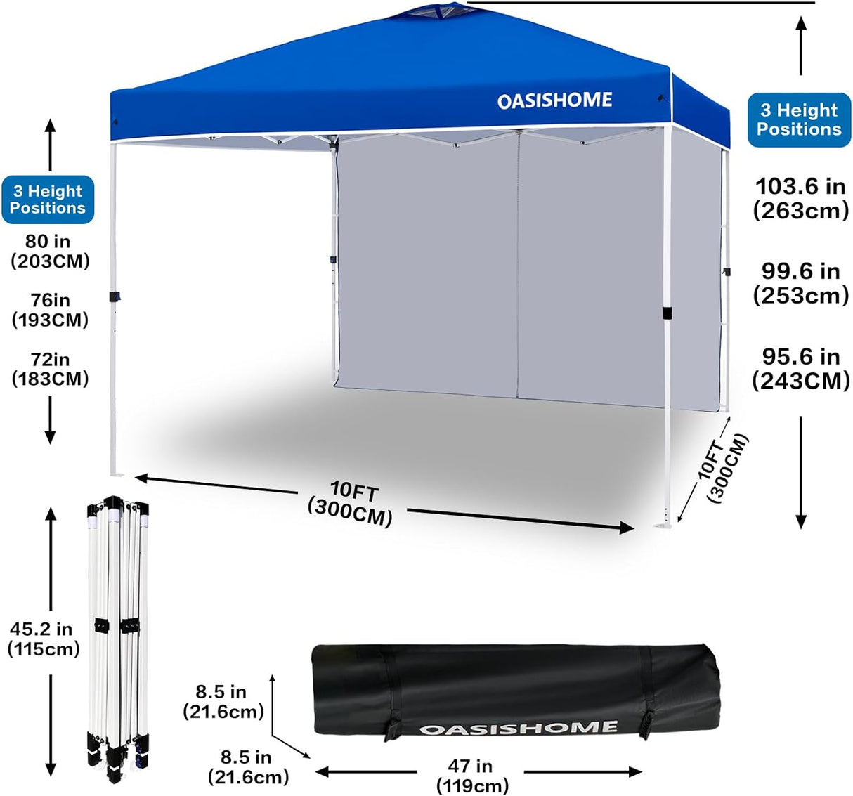 Tienda de campaña portátil para exteriores, 10 x 10 pies