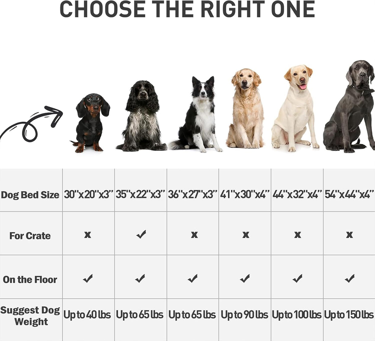 Cama ortopédica para perros MIHIKK, espuma de huevo 42x29 pulgadas