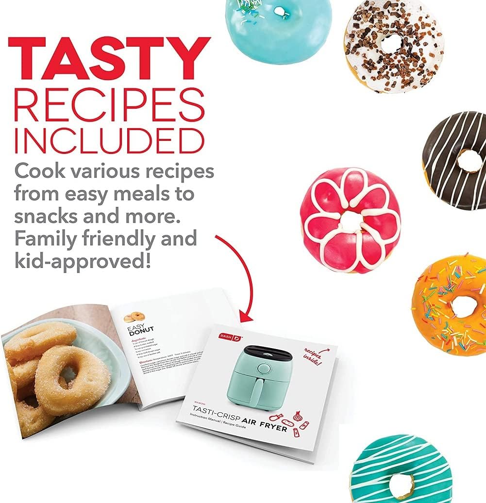 Freidora de aire DASH Tasti-Crisp 2.6 Qt, compacta, 1000W