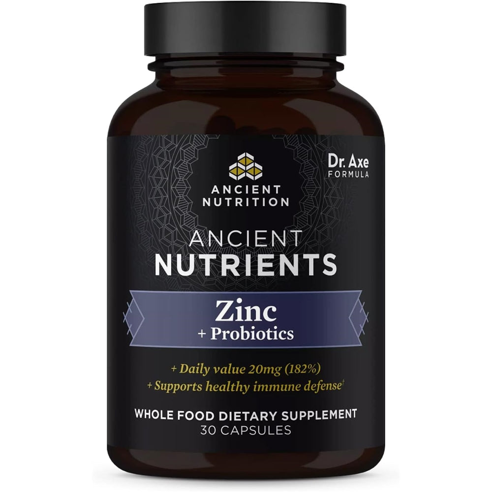 Suplemento de probióticos y zinc de Ancient Nutrition 30 und
