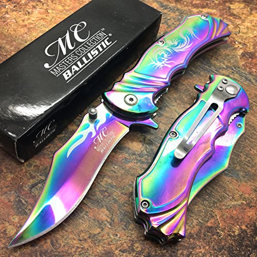 Cuchillo de bolsillo MC Ballistic All Rainbow Fantasy Dragon