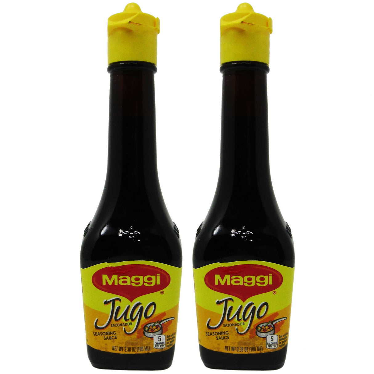 Salsas de Sazón Jugo Maggi, 2 botellas de 3.38 oz selladas
