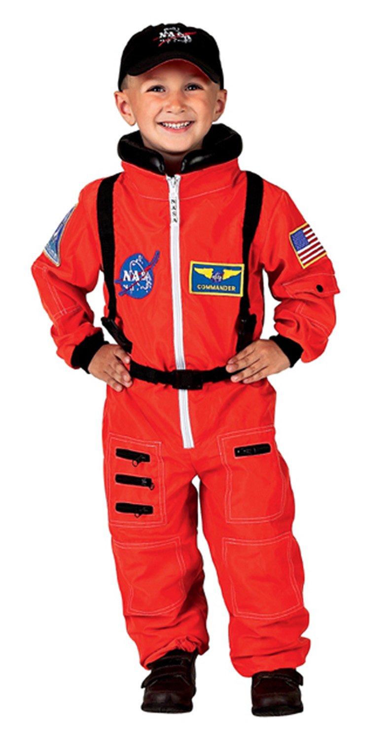 Traje de astronauta Aeromax Jr. con gorra bordada y parches