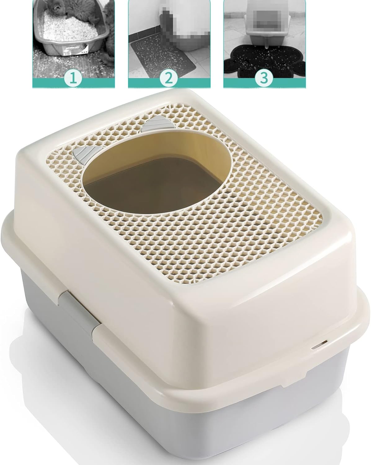 Caja de arena para gatos con tapa Smart Paws Top Entry
