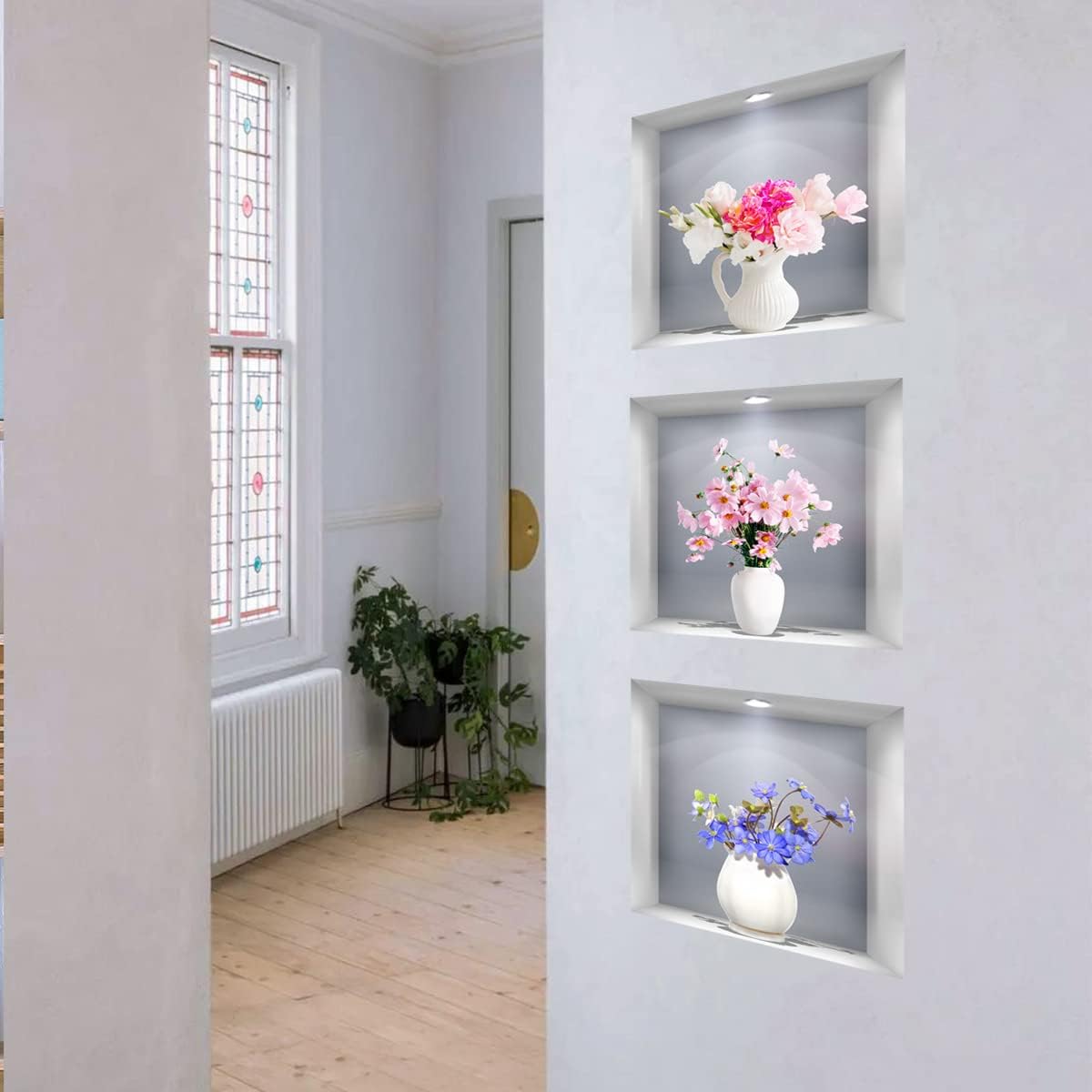 Calcomanía 3D Jarrones Flores - Decoración Removible - Daisy