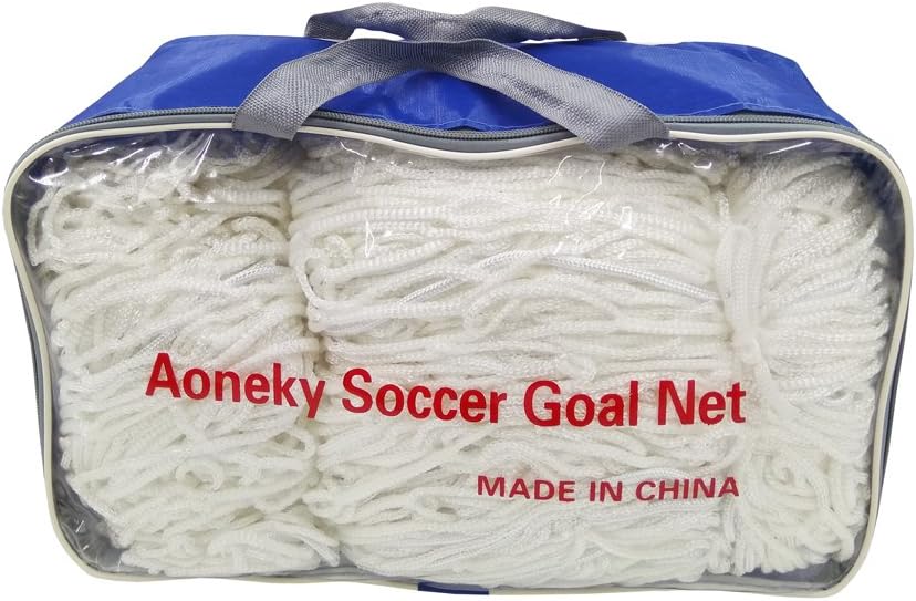 Red de portería de fútbol de poliéster resistente, sin postes