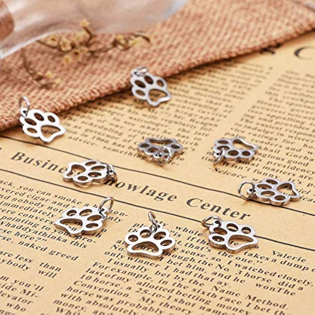 Colgante con diseño de huella de cat-dog