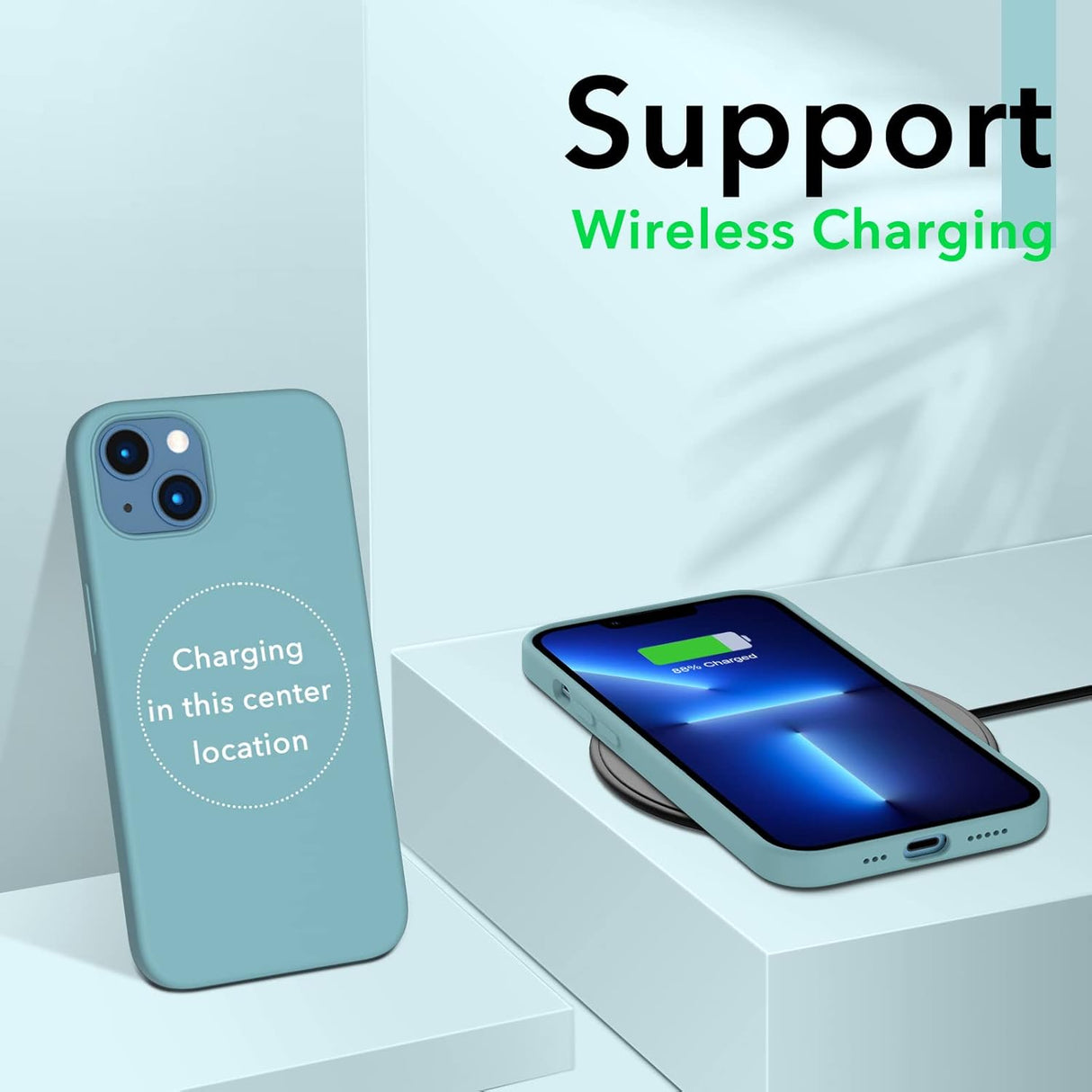 ORNARTO - Funda compatible con iPhone 3 y iPhone 13 Pro, goma de gel suave de 3 capas de silicona líquida delgada, 15,5 cm, cactus