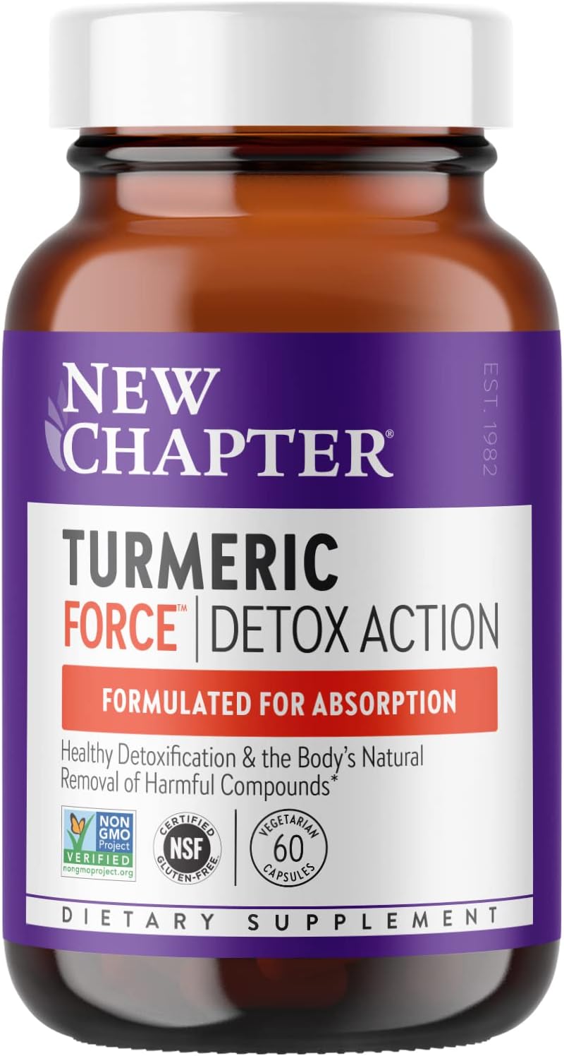 Nueva Vida Cúrcuma Suplemento + Detox Diario Turmeric Force Detox Acción