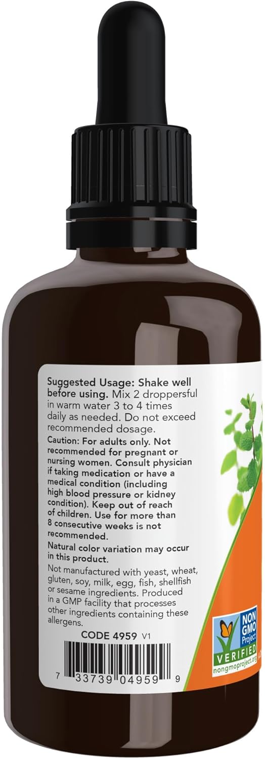 Raíz de Regaliz Orgánica 2 fl oz - NOW Foods Suplementos
