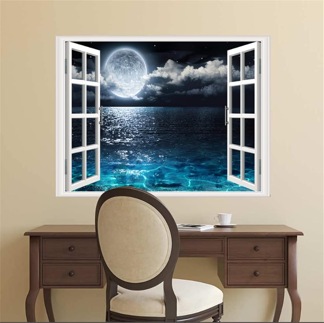 THNWSY Adhesivo autoadhesivo para pared 17.3 x 27.6 in playa