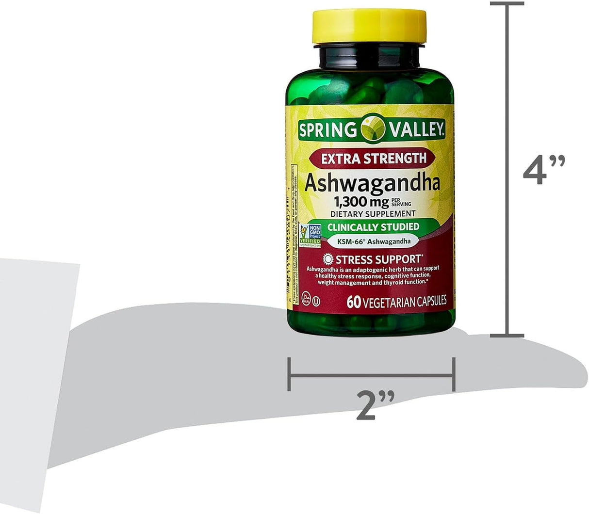 Suplemento de Ashwagandha KSM-66 1300mg - Spring Valley