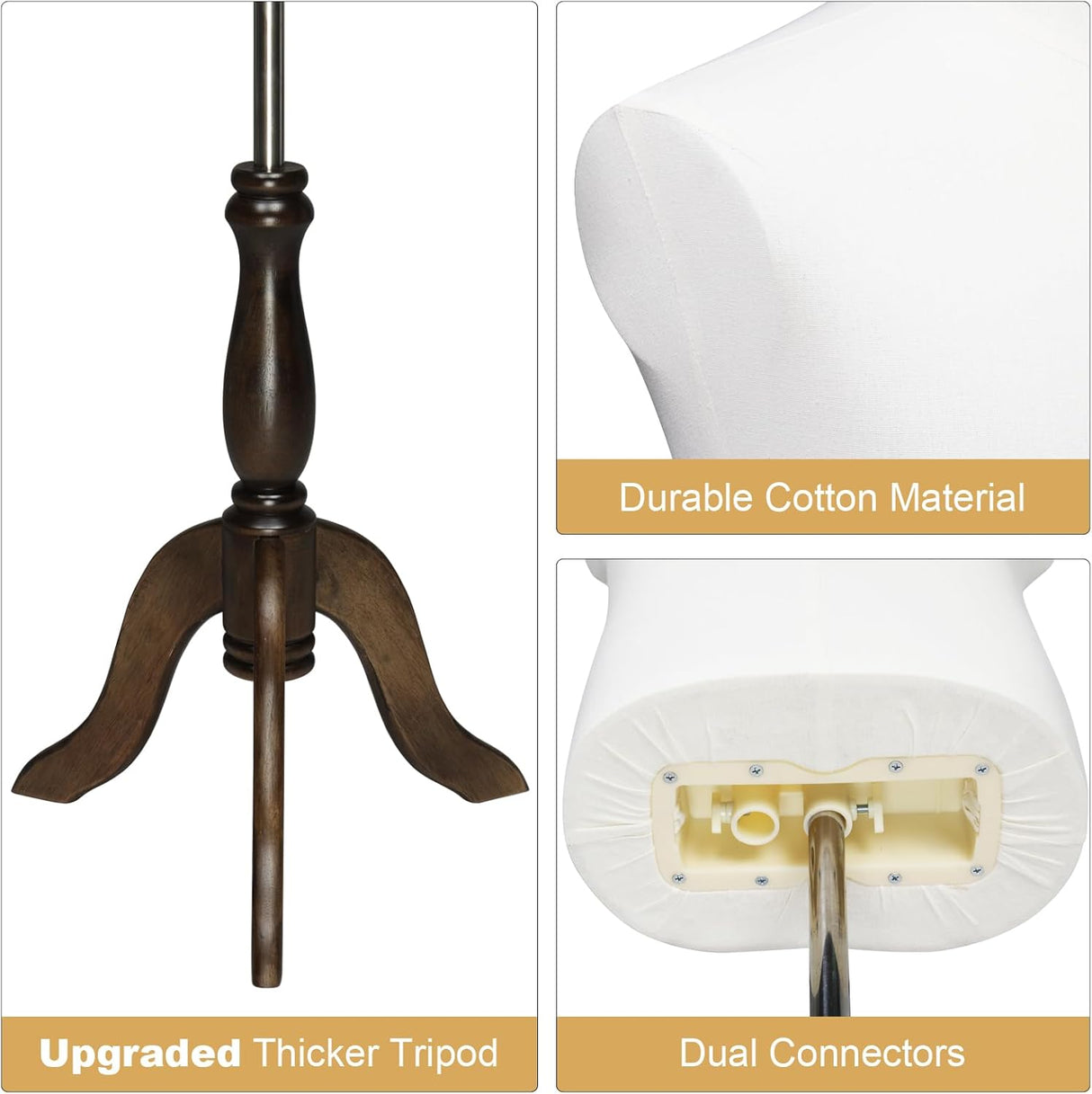 Maniquí Masculino Bonnlo con Tripié de Madera, Ajustable