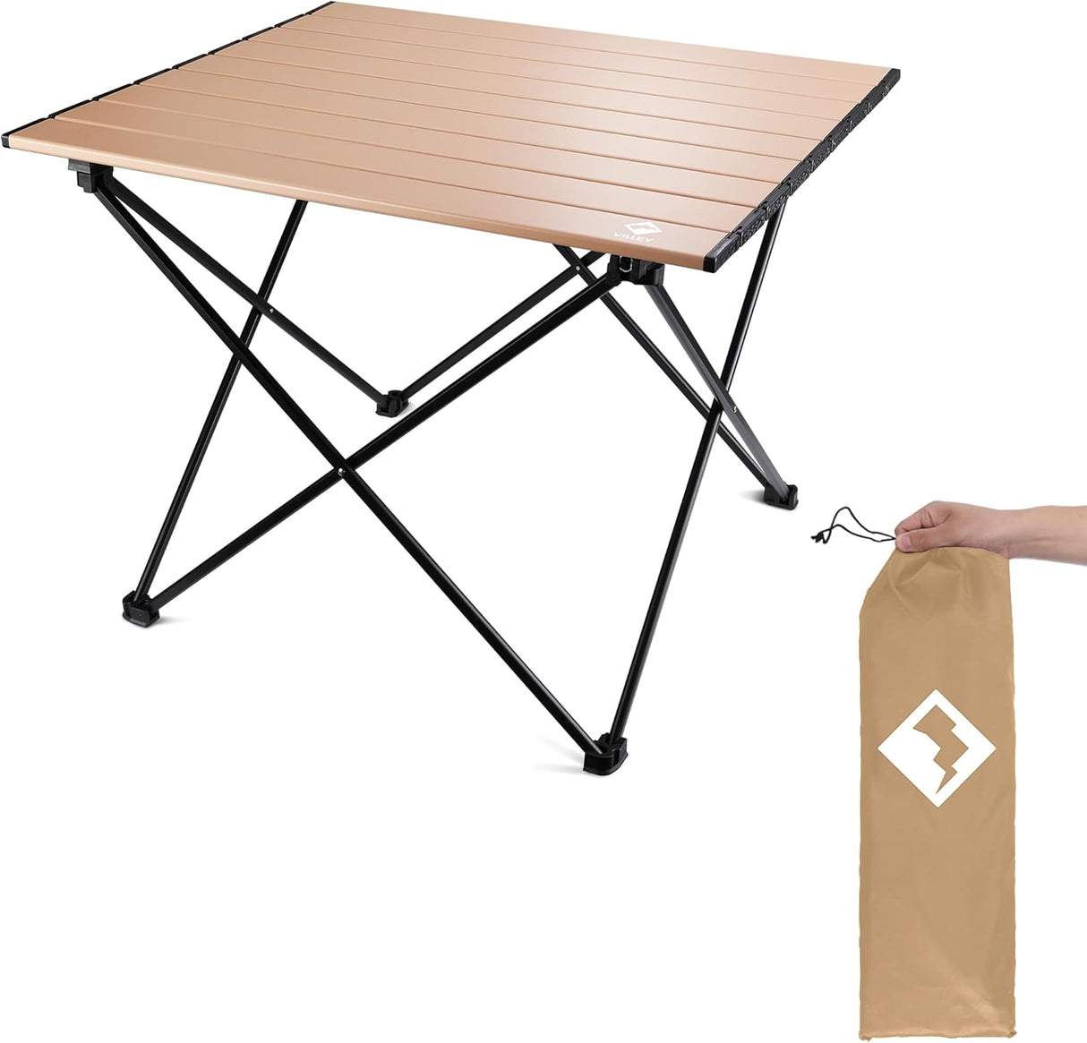 Mesa de Camping Plegable, Ultraligera, con Bolsa de Transporte