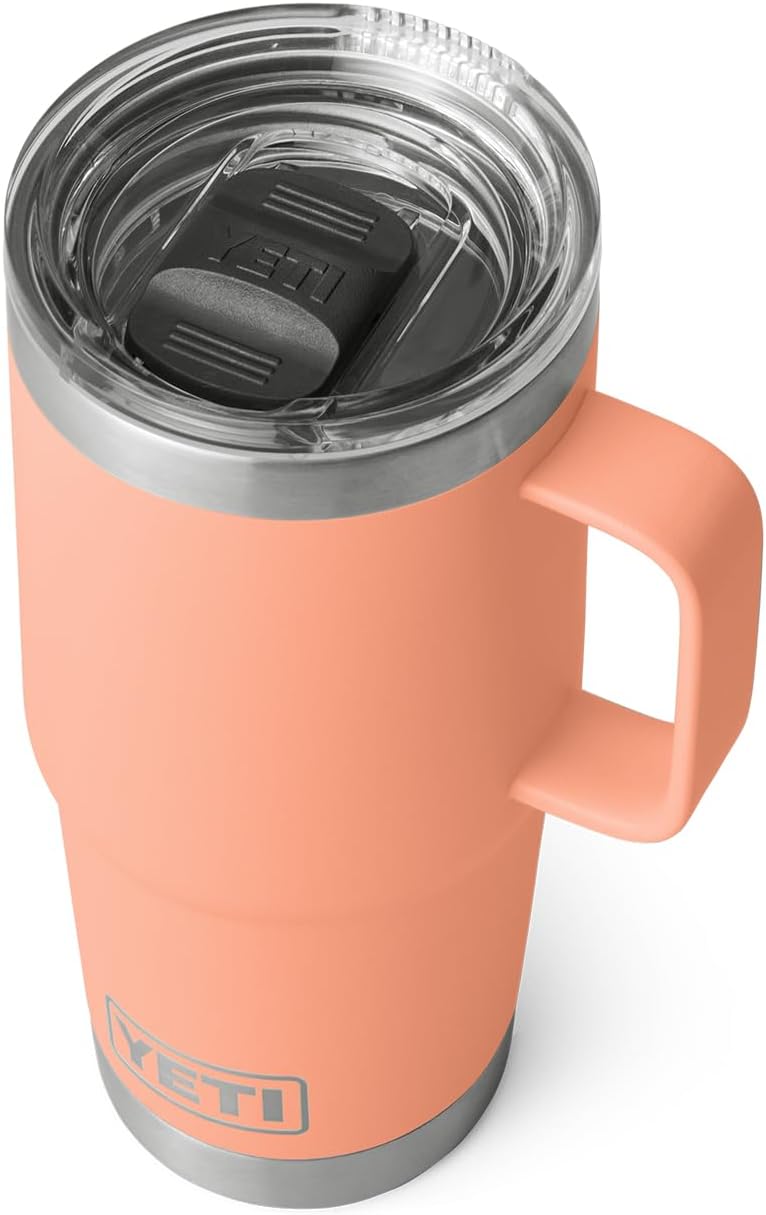 Taza de Viaje YETI Rambler 20 oz, Acero Inoxidable, Melocotón
