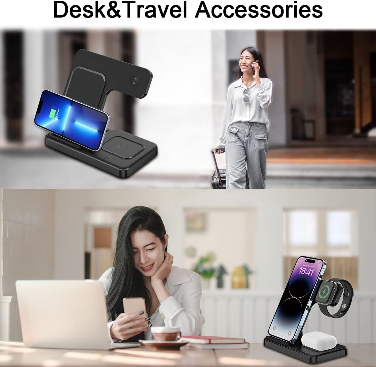 Cargador inalámbrico de carga rápida 3 en 1