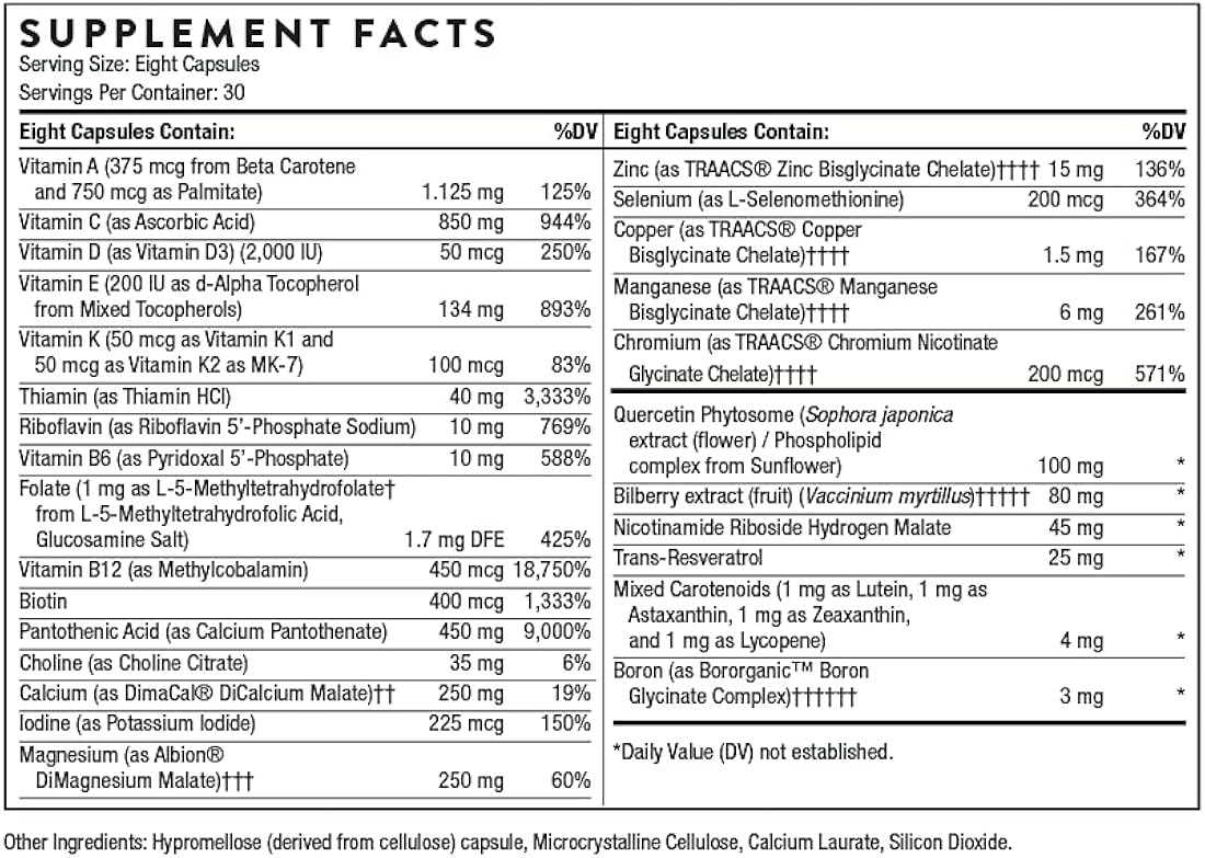 Suplemento multivitamínico y mineral con ribósido