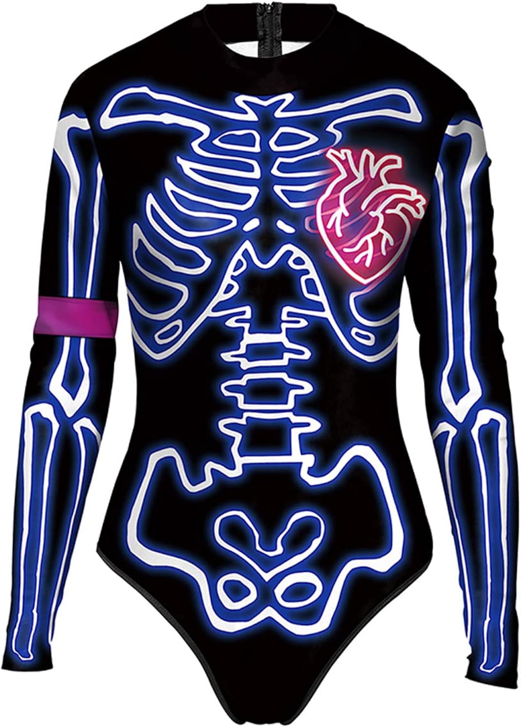 Disfraces de Halloween de esqueleto talla L azul y rosa