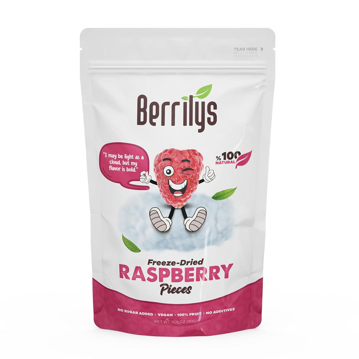 Berrilys Frambuesas Liofilizadas, 1.05 oz, Sabor Irresistible