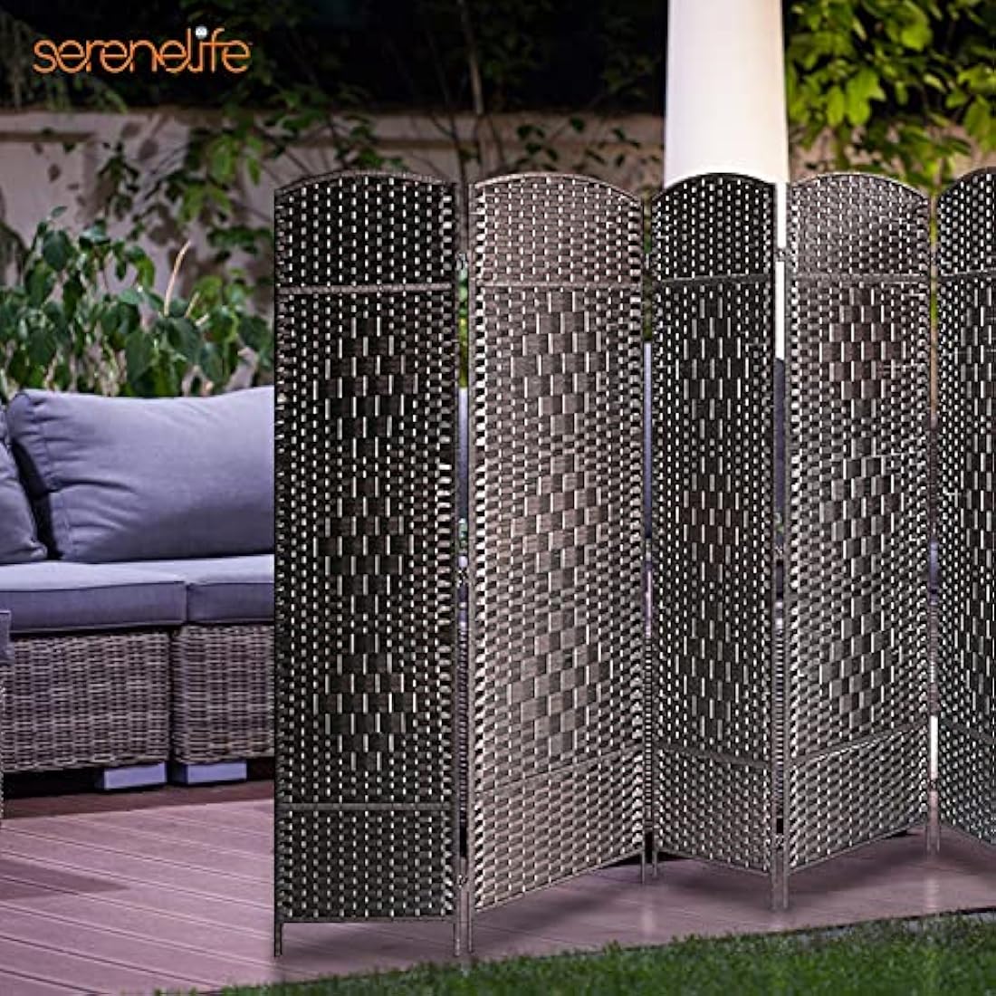 Divisor de habitación de 8 paneles SERENELIFE SLRDX89