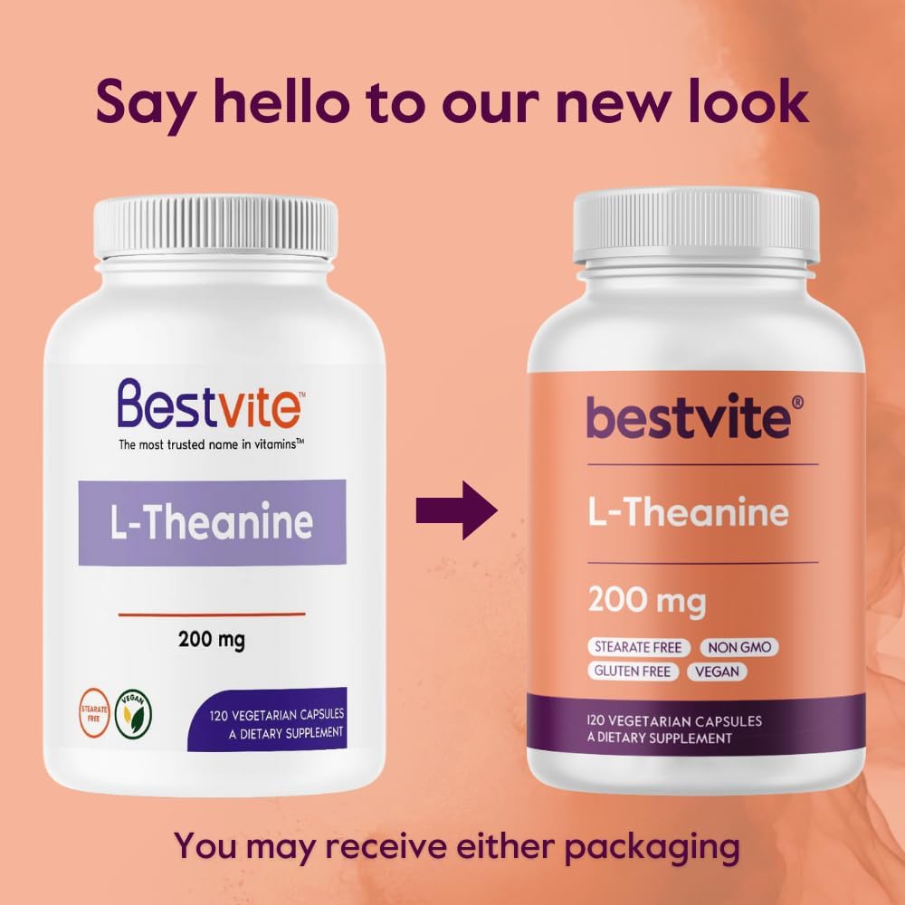 Suplemento BESTVITE L-teanina 200 mg 360 cápsulas Vegano