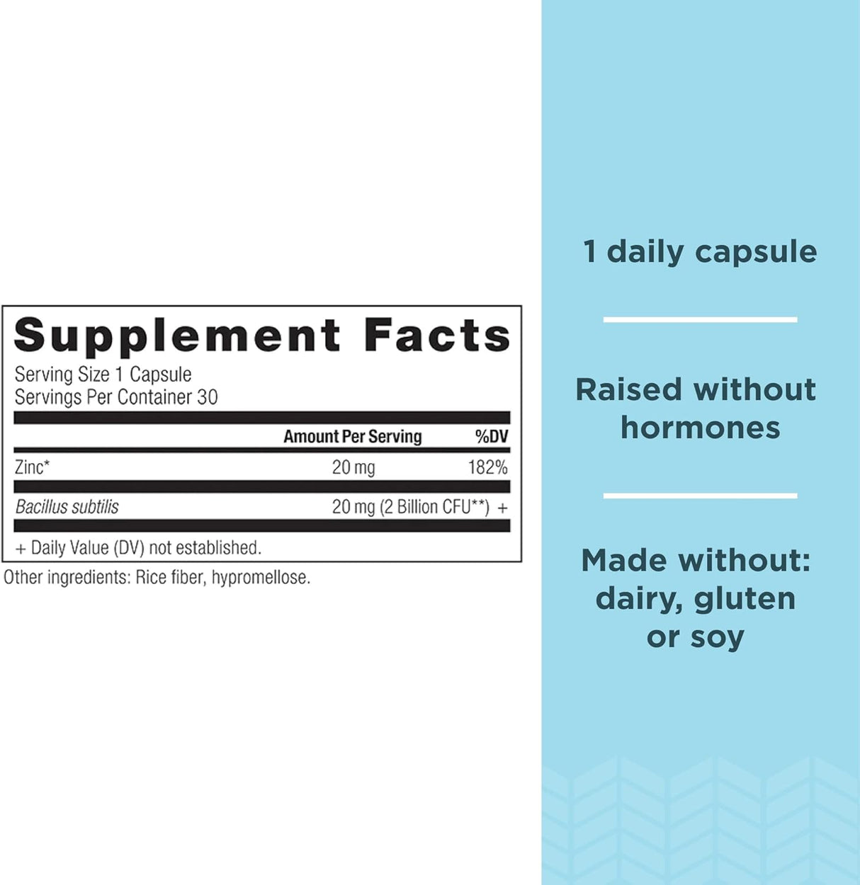 Suplemento de probióticos y zinc de Ancient Nutrition 30 und
