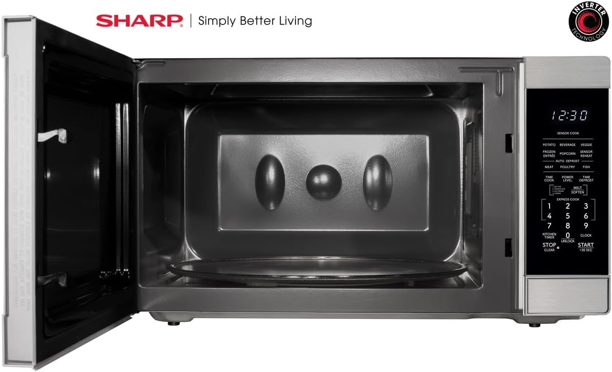Horno Microondas SHARP SMC2266KS, 2.2 CuFt, 1200W, Turntable