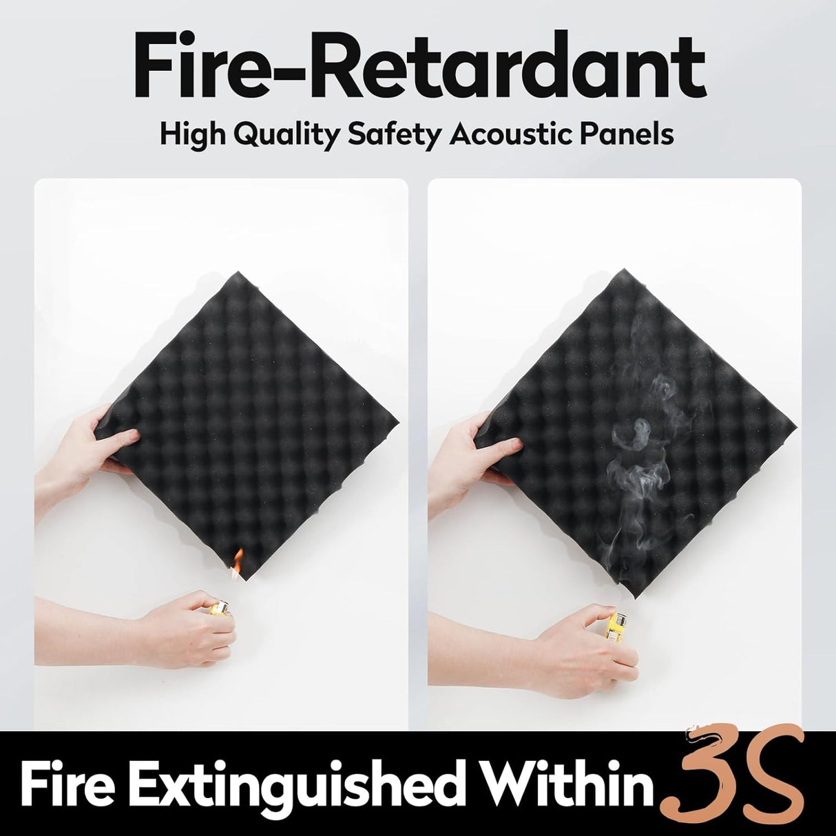 Paneles Acústicos 24 Pack, Espuma Absorbente 12x12x1.2 Pulgadas