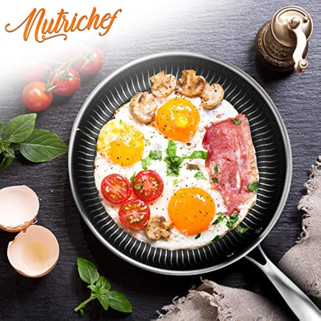 Sartenes de cocina de 7 piezas NUTRICHEF NC3PLY7S