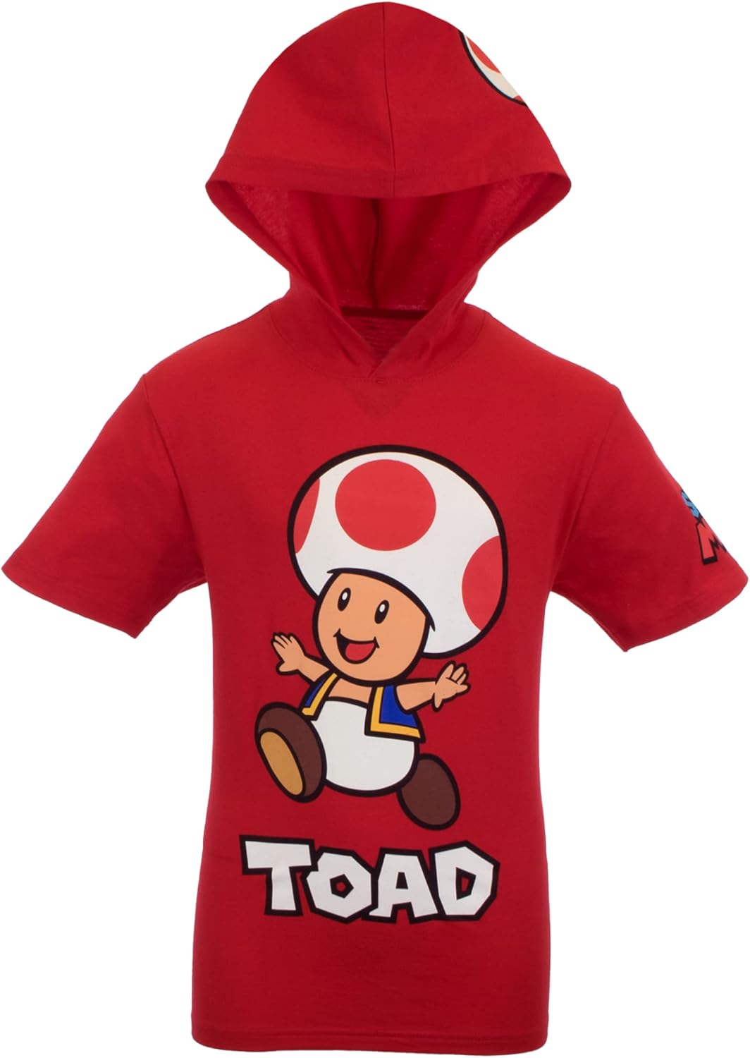 Disfraces Nintendo de manga corta con capucha roja talla 4