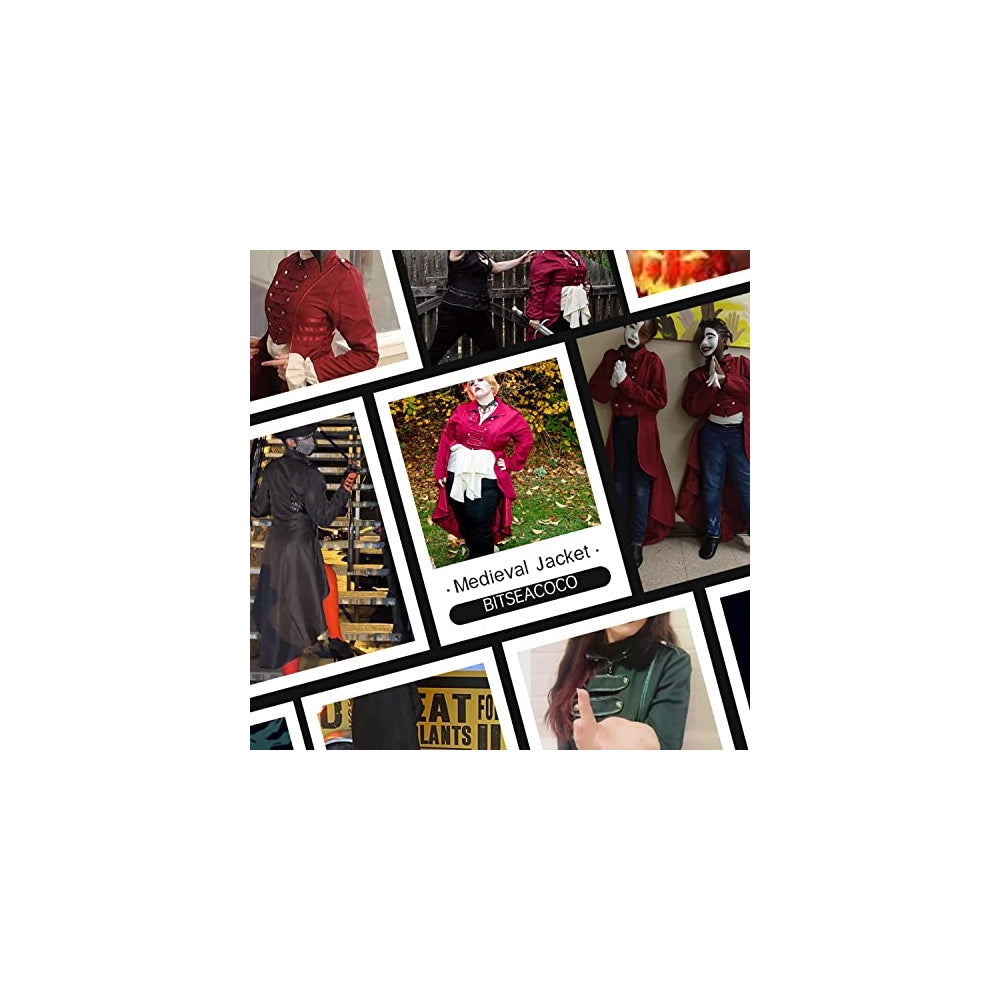 Disfraz Vintage Gótico Botón Tailcoat Esmoquin talla S