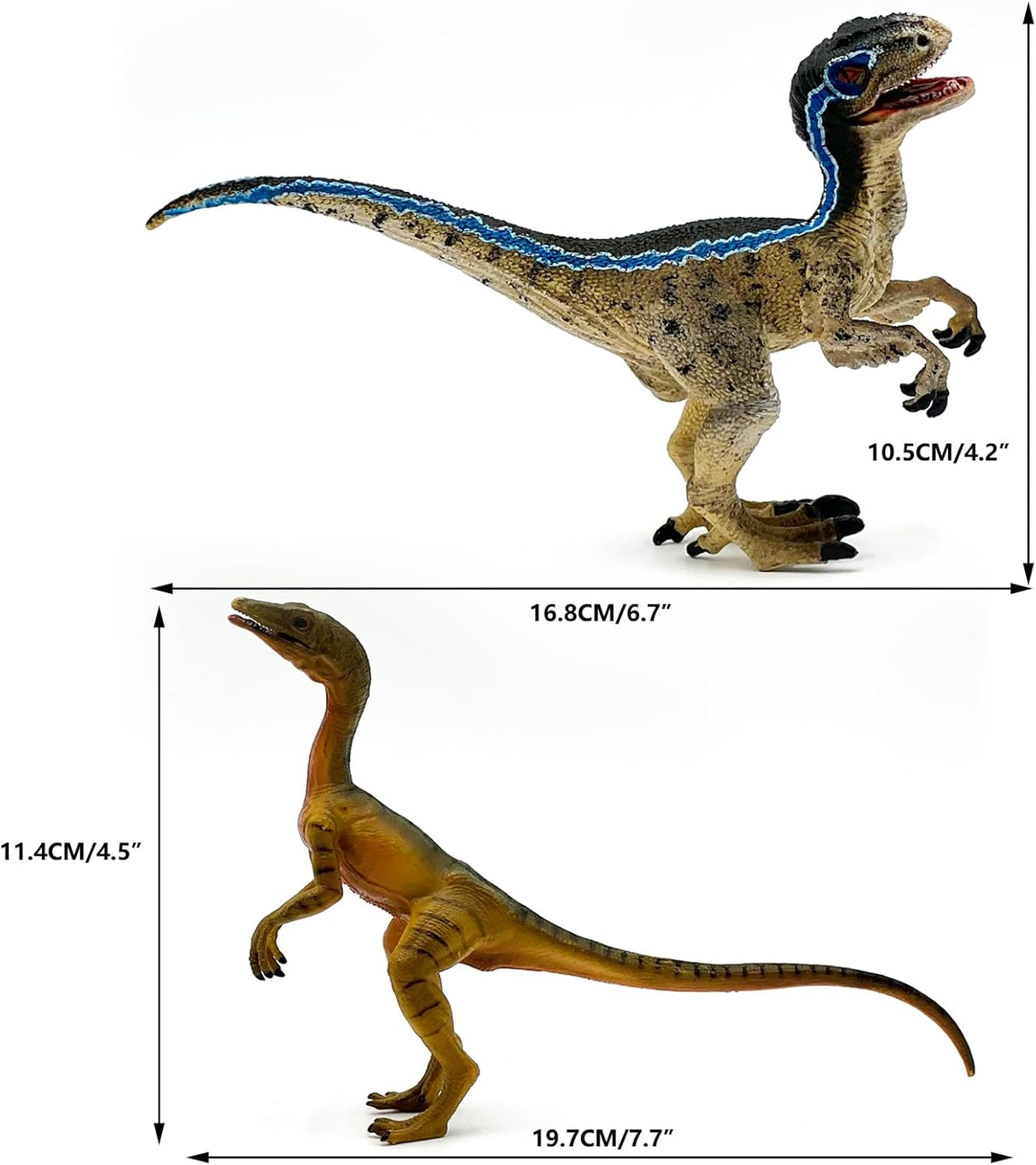 Juguetes de dinosaurios Gemini&Genius, figuras realistas, 2 pcs