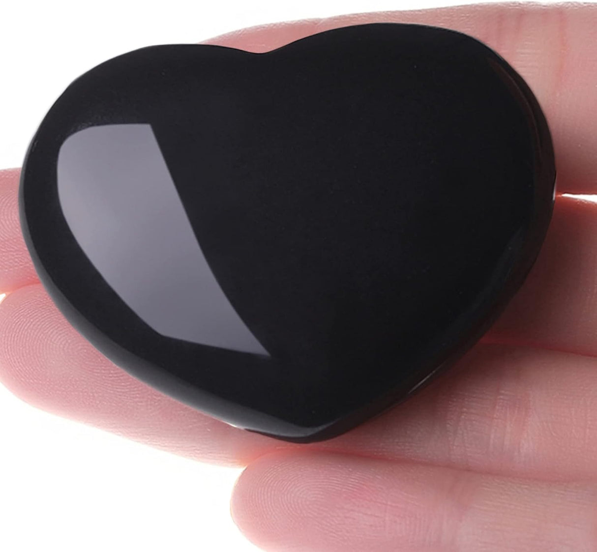 Corazón de cristal de 1.772 in, cristales curativos MAIBAOTA