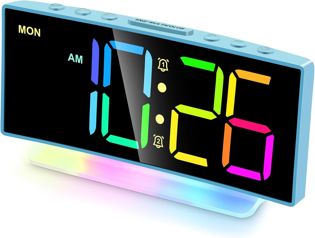 Reloj Despertador Digital con Luz Nocturna y Puerto USB