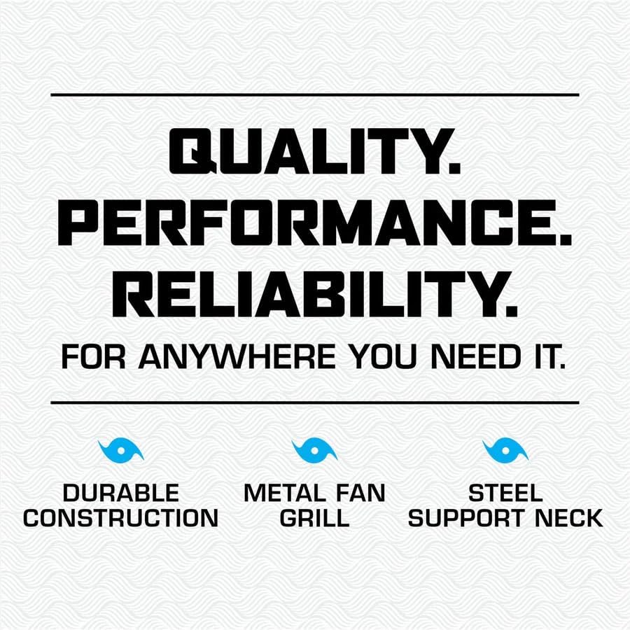 Ventilador de Pared Hurricane, Oscilante 90° 3 Velocidades 16