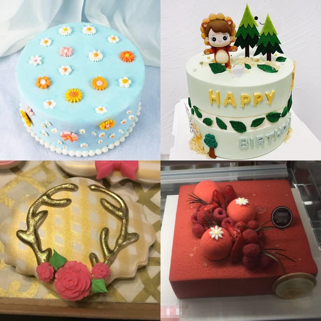 Molde de silicona para pastel de fondant de flores hojas