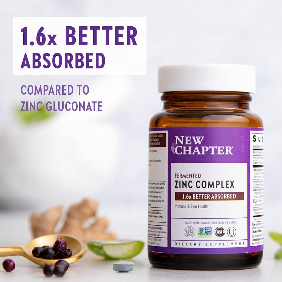 Suplementos Alimenticios de zinc fermentado 60 unidades