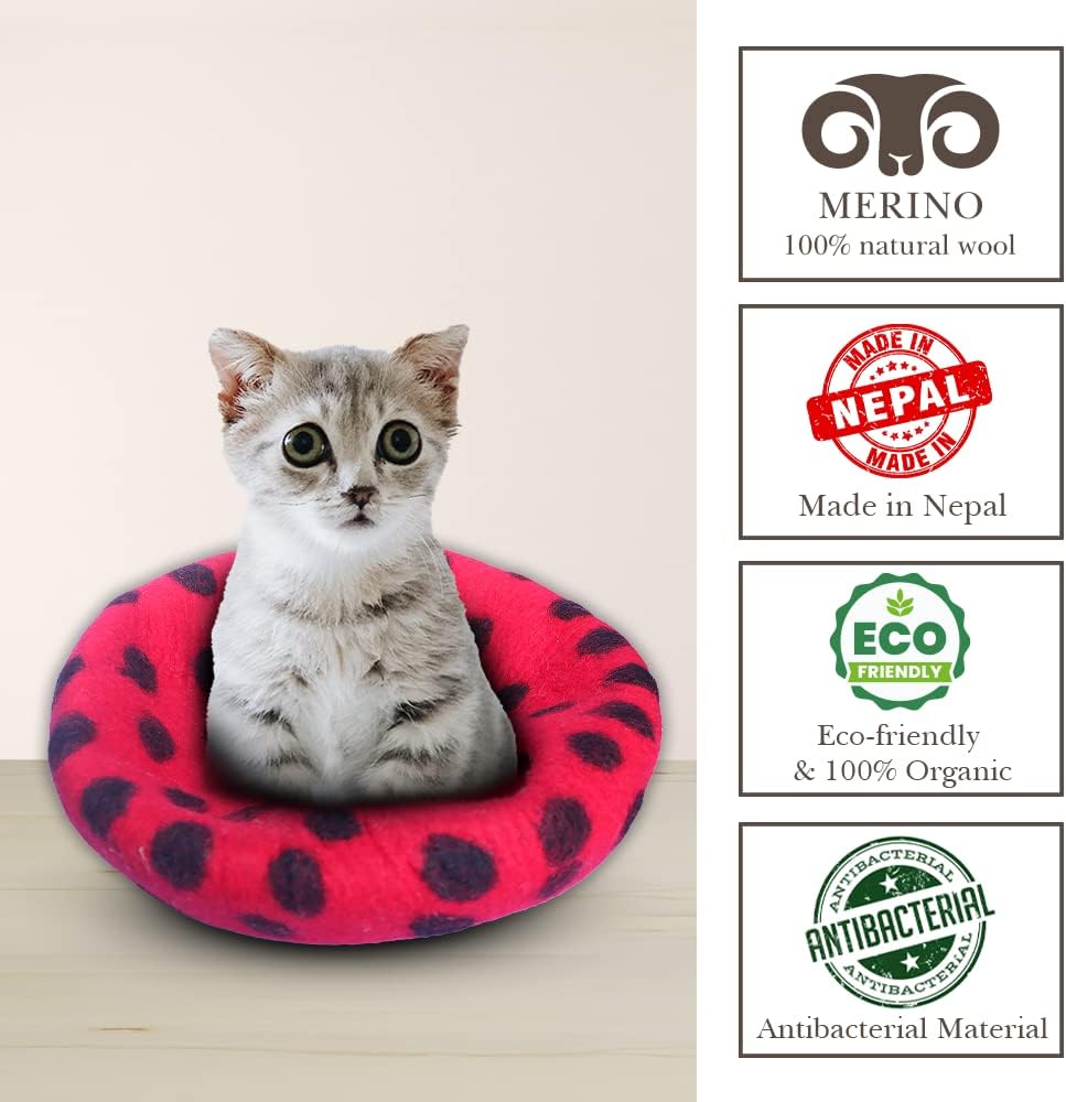 Cueva para Gatos Woolygon - Felt Eco-Friendly - Polka Dot