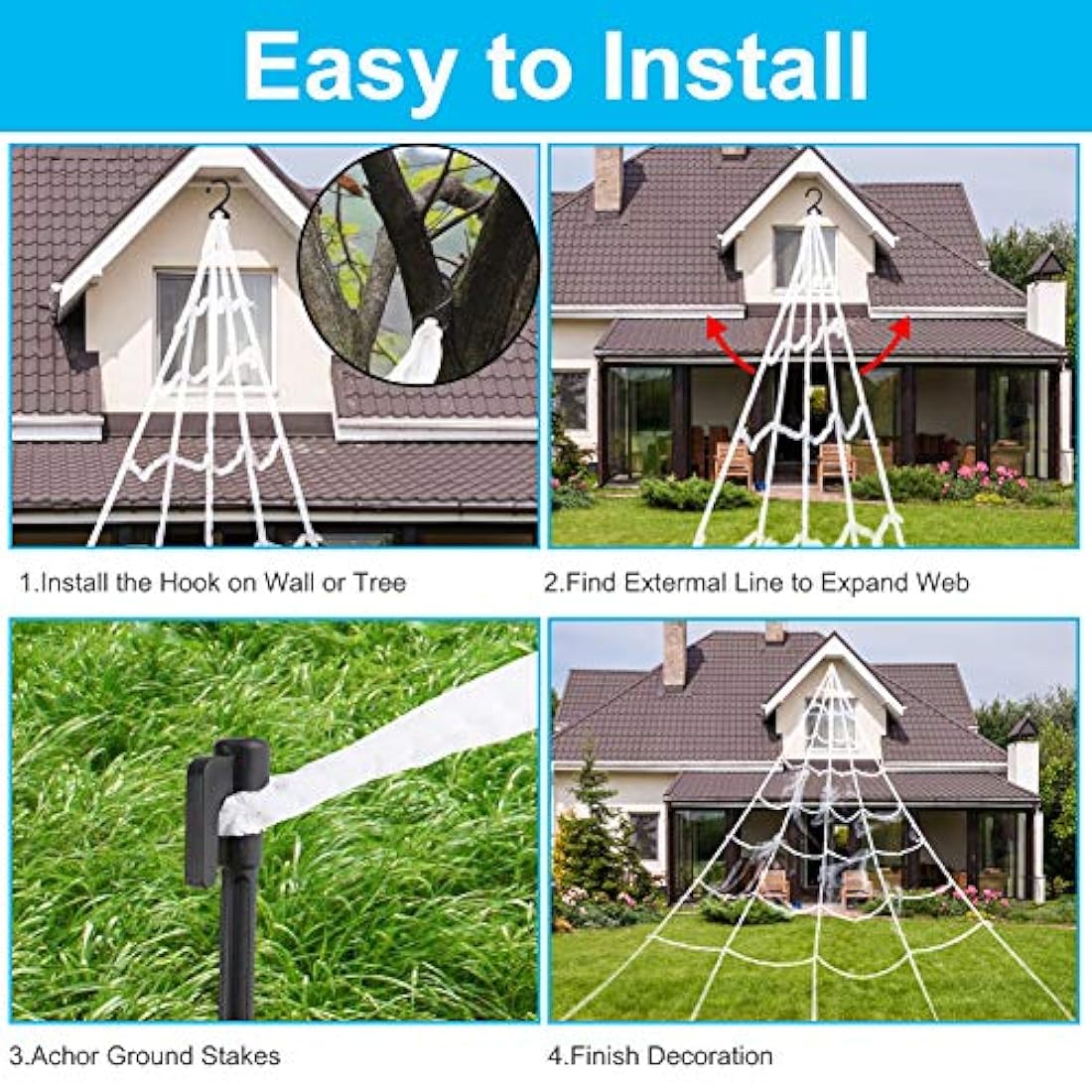 Kits de Decoración Decoración de Halloween - Red de araña