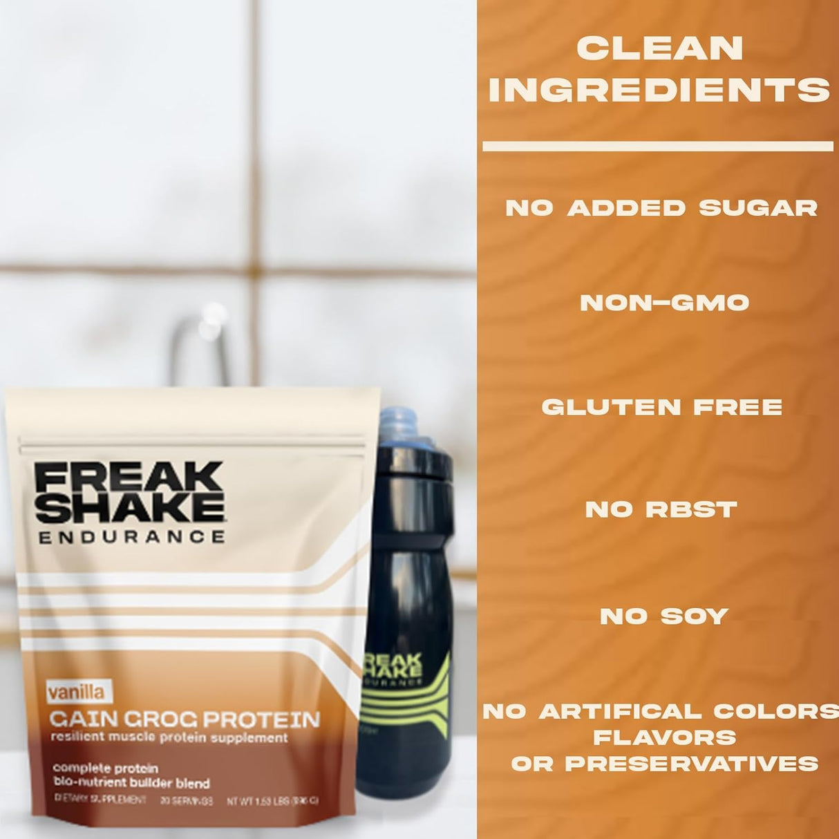 Proteína Vanilla con pro-Endurance Bionutrients, 25g, 20 srv
