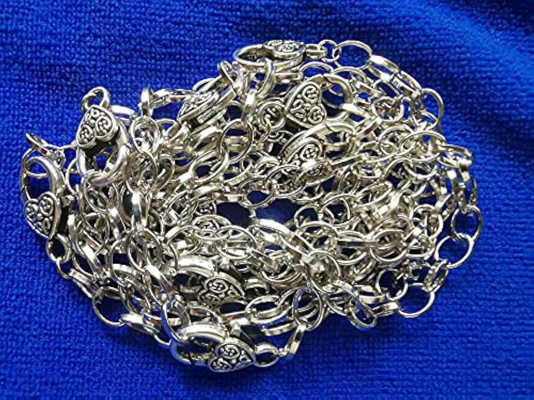 Pulseras de metal plateado por 10 unidades