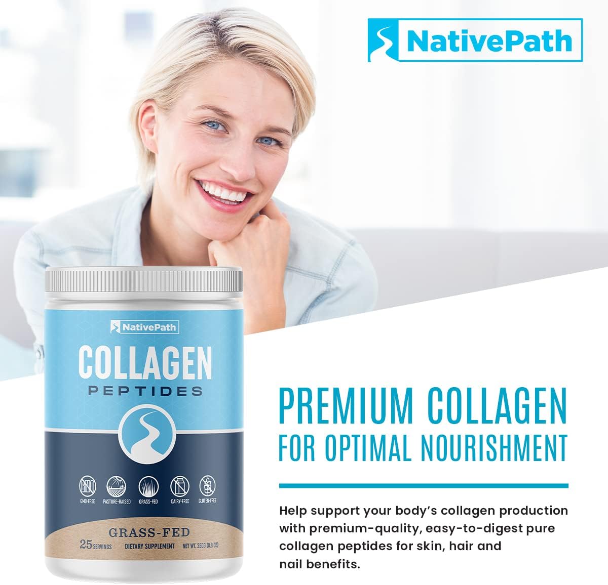 Suplementos Alimenticios polvo de péptidos de colágeno