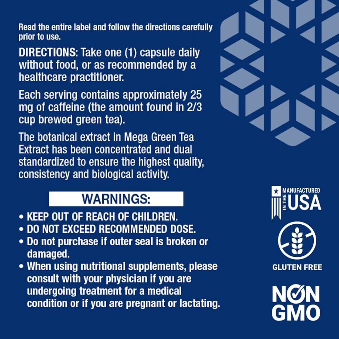 Suplemento life Extension & Mega extracto de té verde 100u