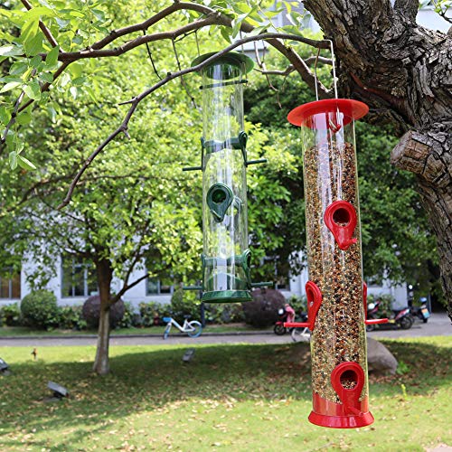 Comedero para pájaros, colgantes de tubo de 6 puertos