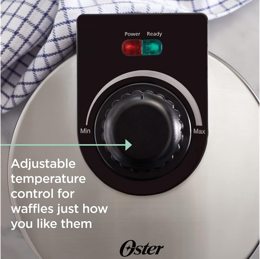 Waflera belga Oster con recubrimiento antiadherente DiamondForce