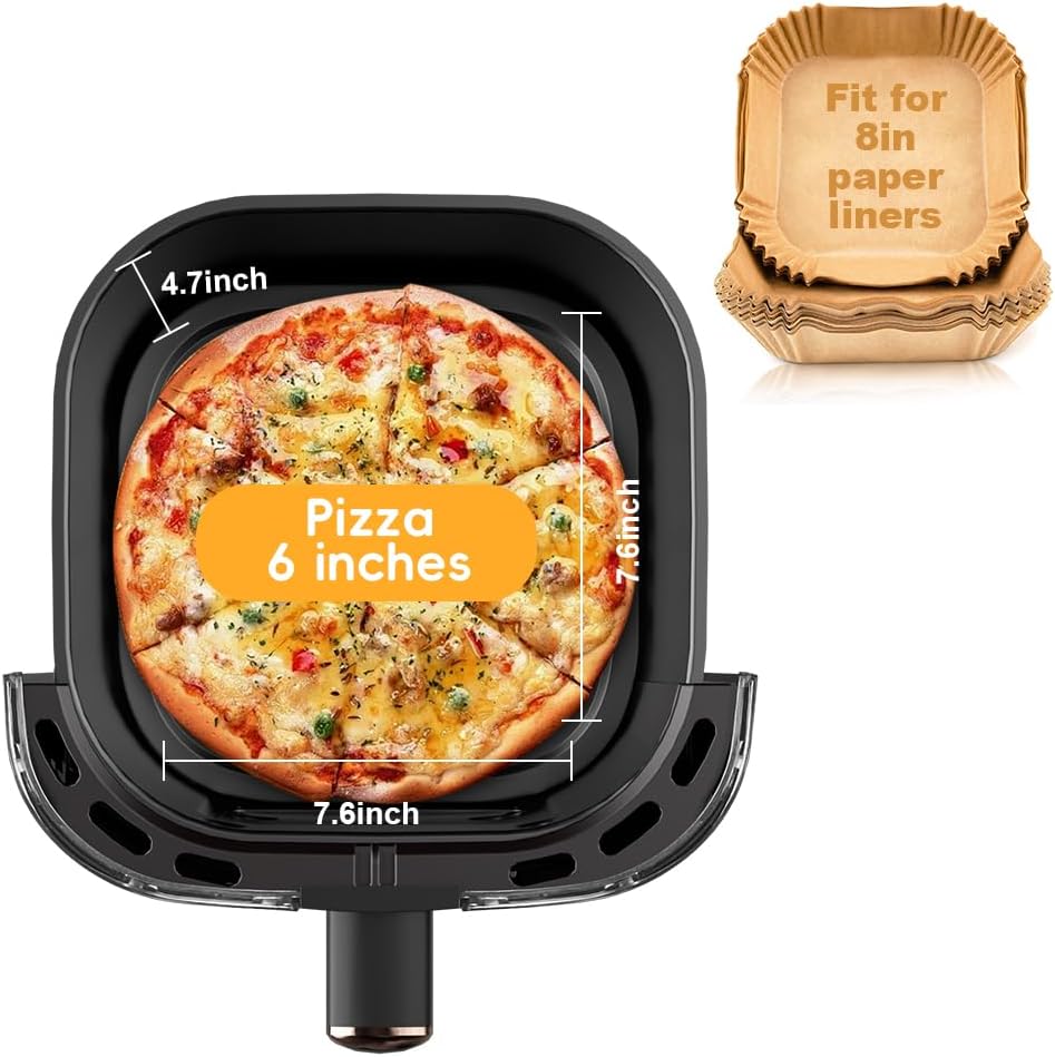 Freidora de aire ASZ 5qt, compacta, 8 presets, para 2-3 personas